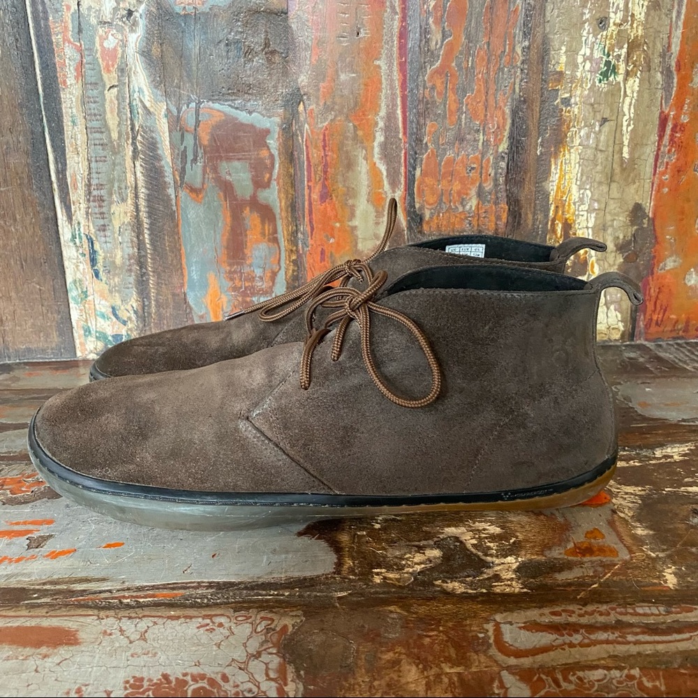 Vivobarefoot Mens Gobi Brown Suede Boots - Size 12 - EUR46 - Excellent Condition